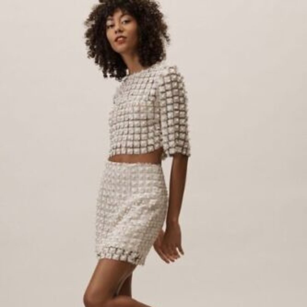 BHLDN x Elliatt Champagne Pearl Two Piece Set NWT